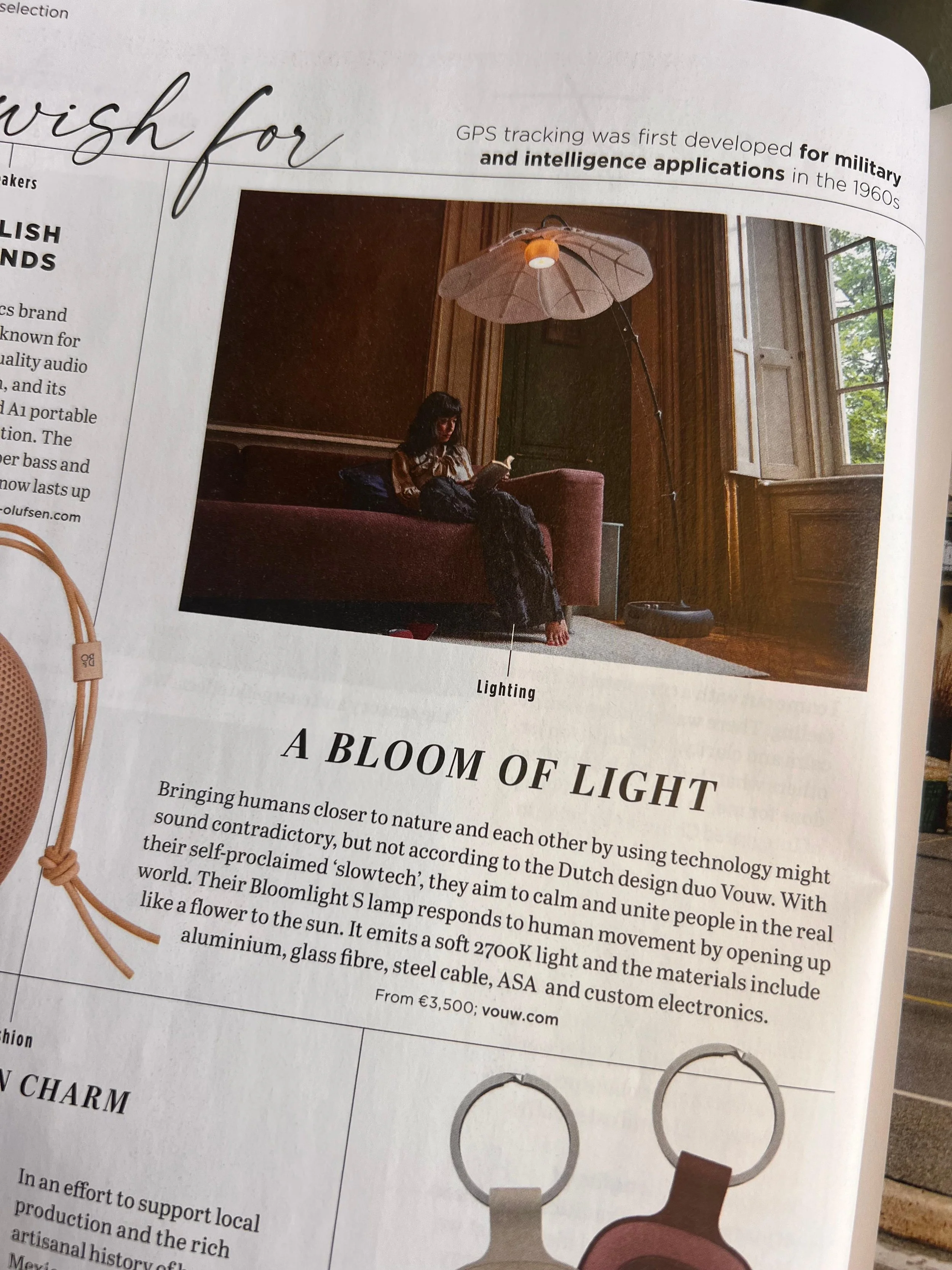 Bloomlight S en la revista KLM Holland Herald