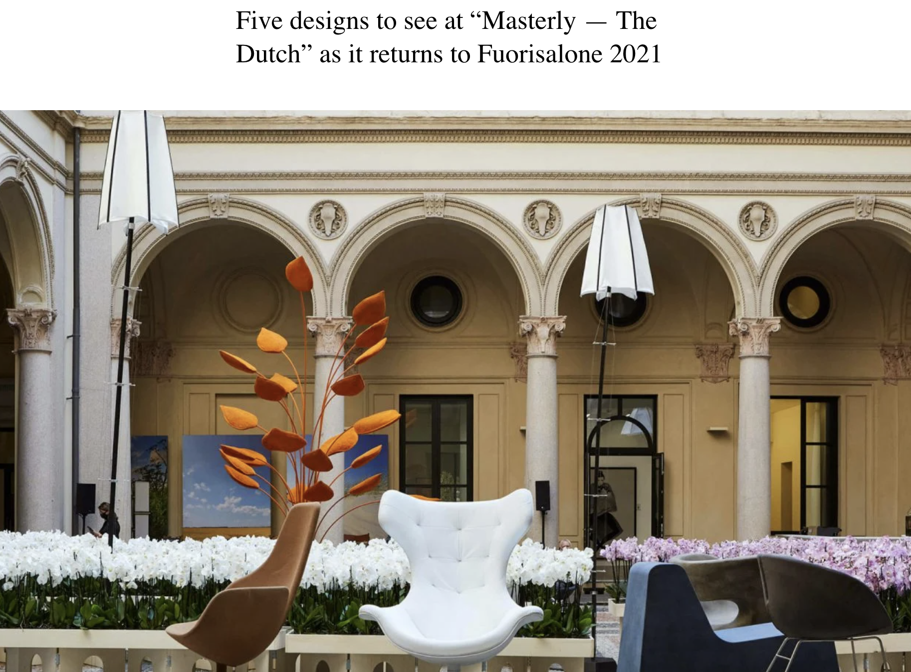 DesignWanted: Cinco diseños que ver en «Masterly — The Dutch» a su regreso al Fuorisalone 2021