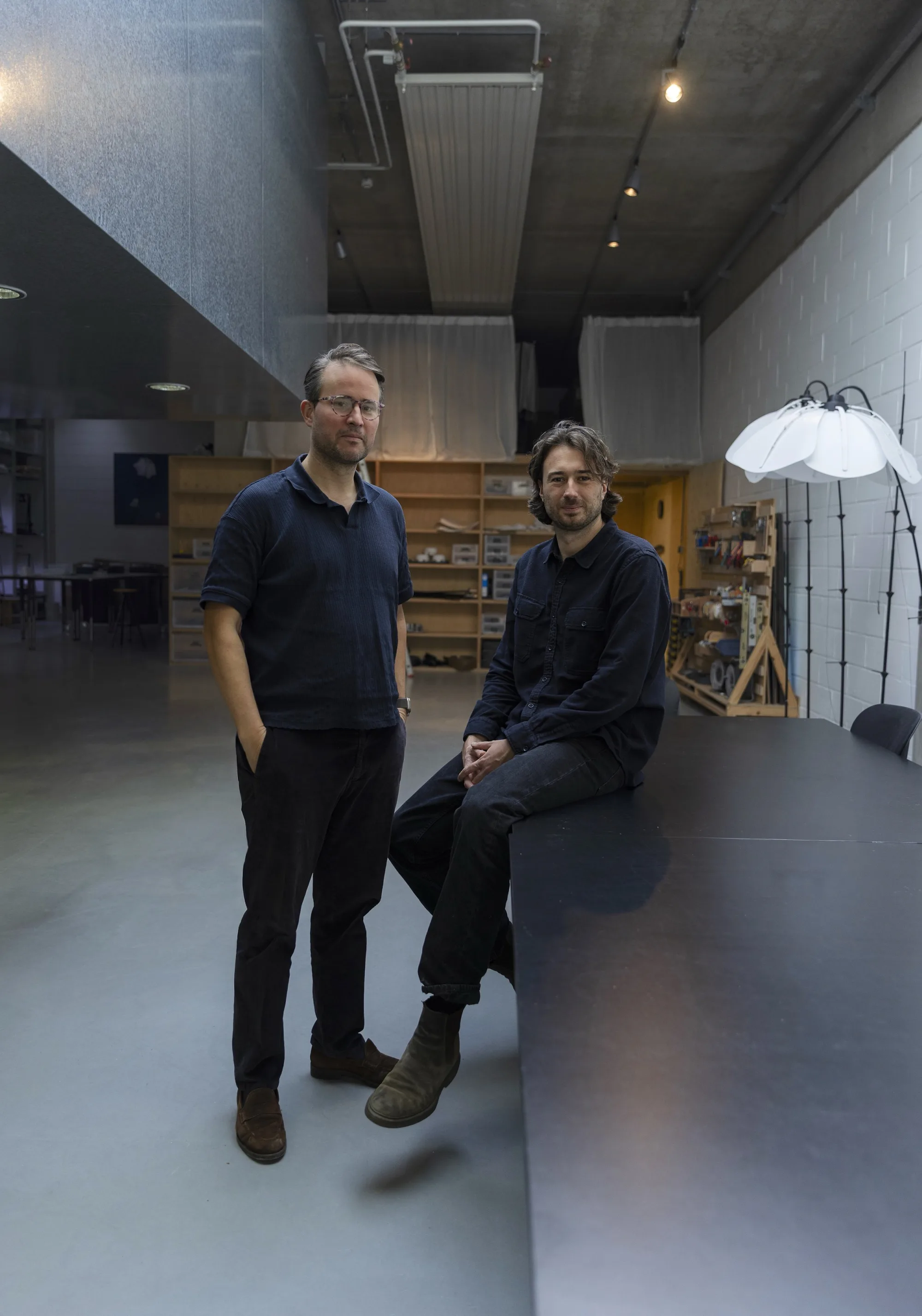 Mingus Vogel und Justus Bruns im VOUW-Studio · Foto: Bibian Bingen